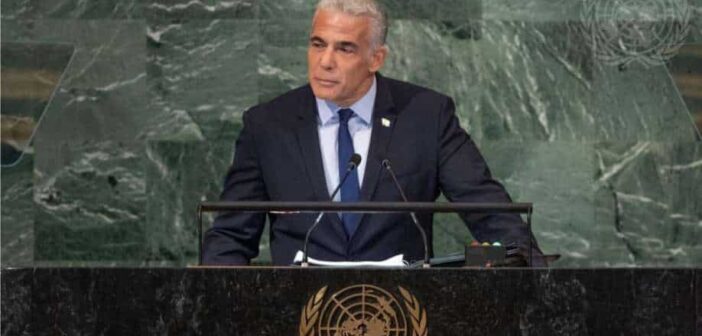 What Lapid said at the U.N. and how J Street changed it