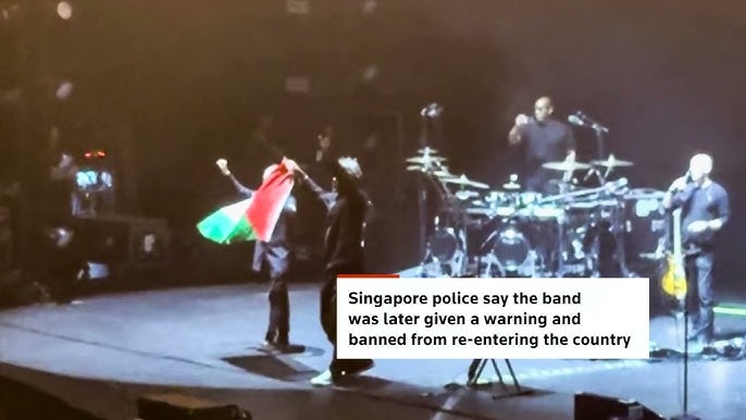 Singapore bans British band over Palestinian flag